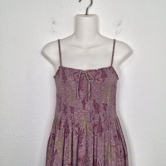 Urban Outfitters Floral Midi Dress Sz XS Smocked Full Skirt Boho Cottagecore - Picture 6 of 16